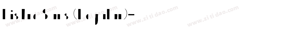 Bistro Sans (Regular)字体转换
